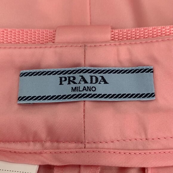 Prada Pink Re-Nylon Shorts With Belt & Detachable Waist Bag Womens Size 38 S - Picture 2 of 8